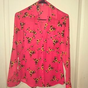 Express Portofino Shirt XS coral.